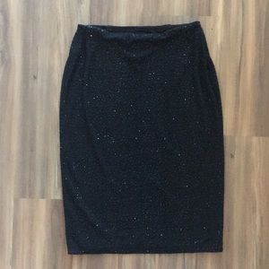 Laundry black rhinestone skirt
